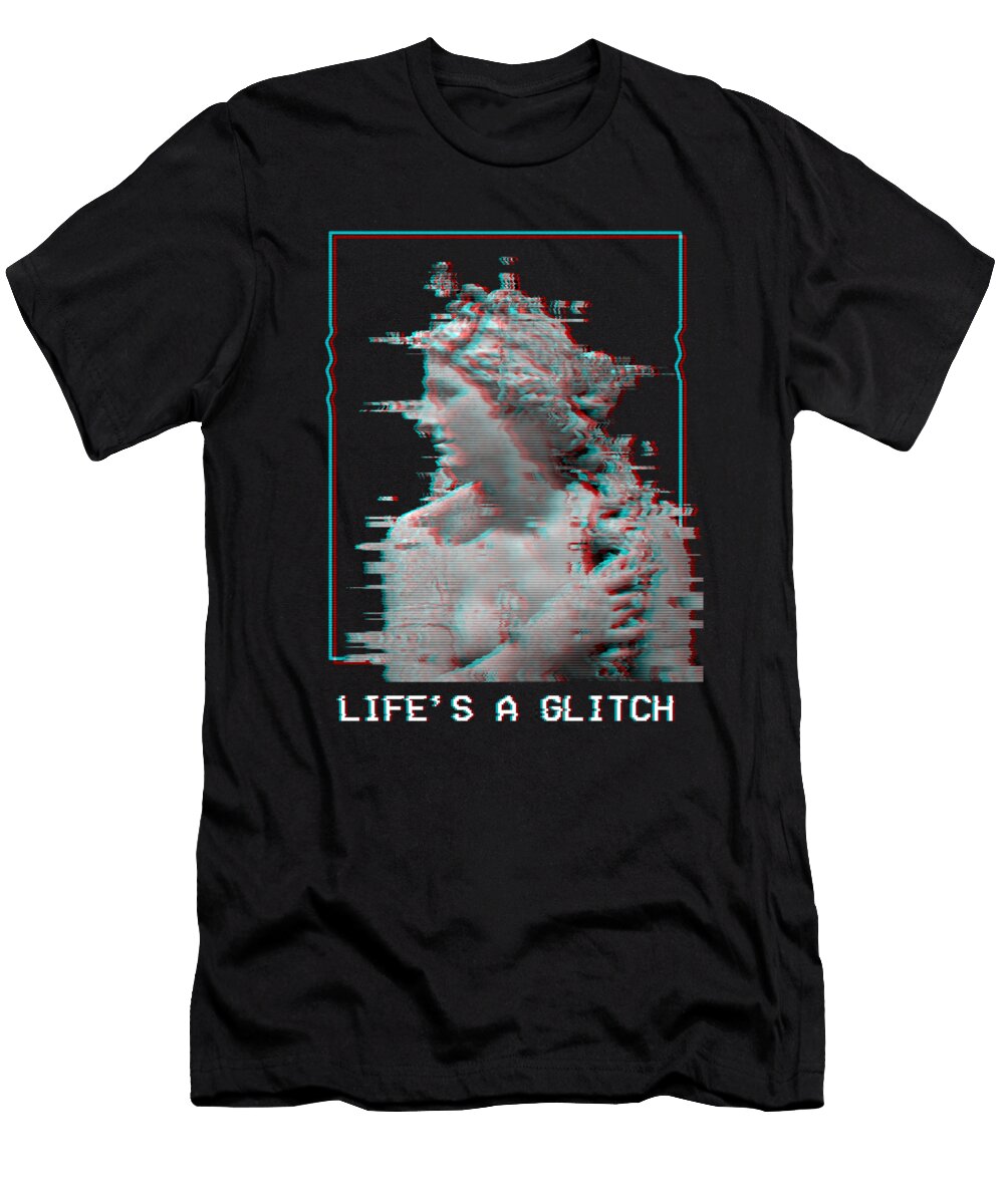 Life Is a Glitch Aesthetic Vaporwave Jan Hendrik Wilmes T-Shirt