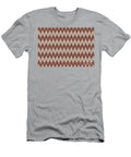 Light Beige Reddish Brown Chevron Ripple Pattern Petite Patterns T-Shirt