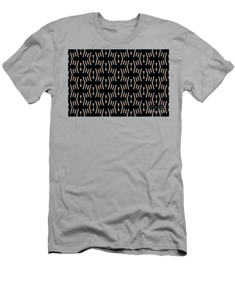 Light Brown and Black Stripe Chevron Pattern Petite Pattern Minimal Graphic Designs T-Shirt
