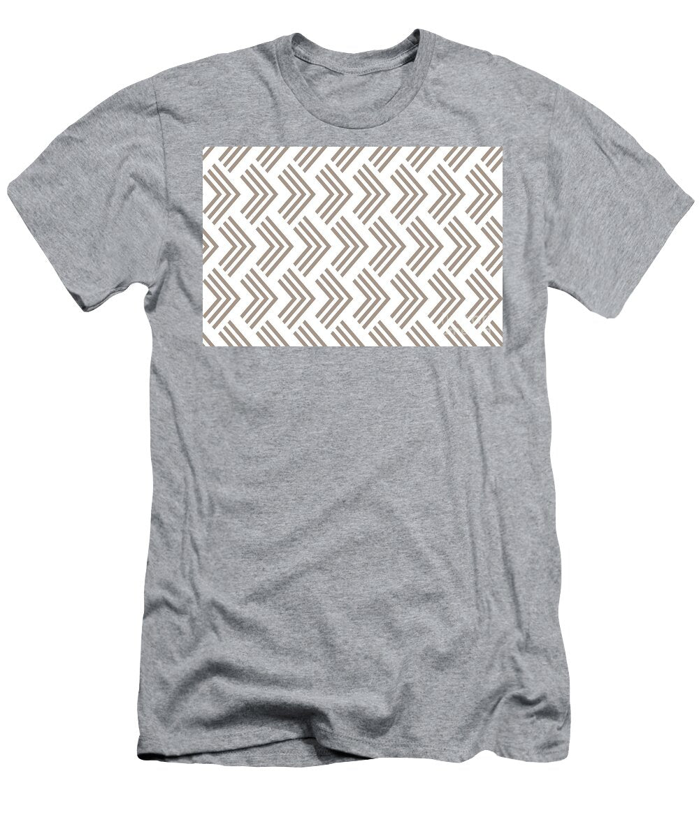 Light Brown and White Rhombus Arrow Pattern Petite Pattern Minimal Graphic Designs T-Shirt