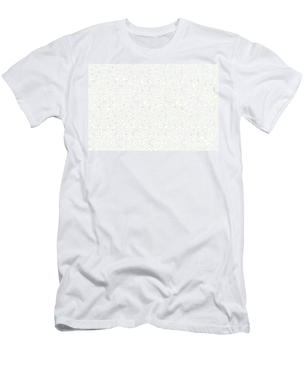 Light Cream and White Geometric Shape Pattern Petite Pattern Minimal Graphic Designs T-Shirt