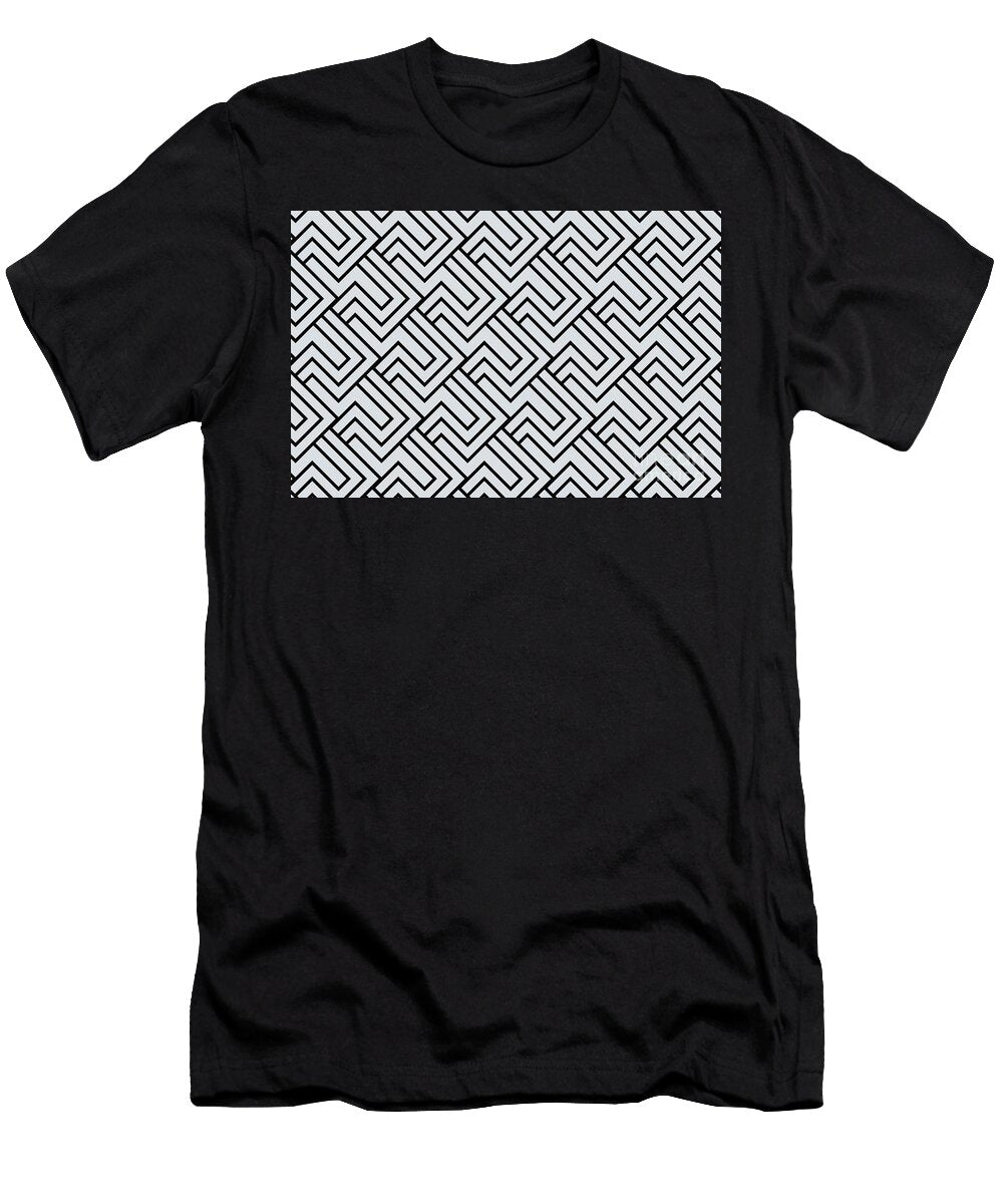 Light Gray and White Minimal Line Art Pattern 2 Petite Pattern Minimal Graphic Designs T-Shirt