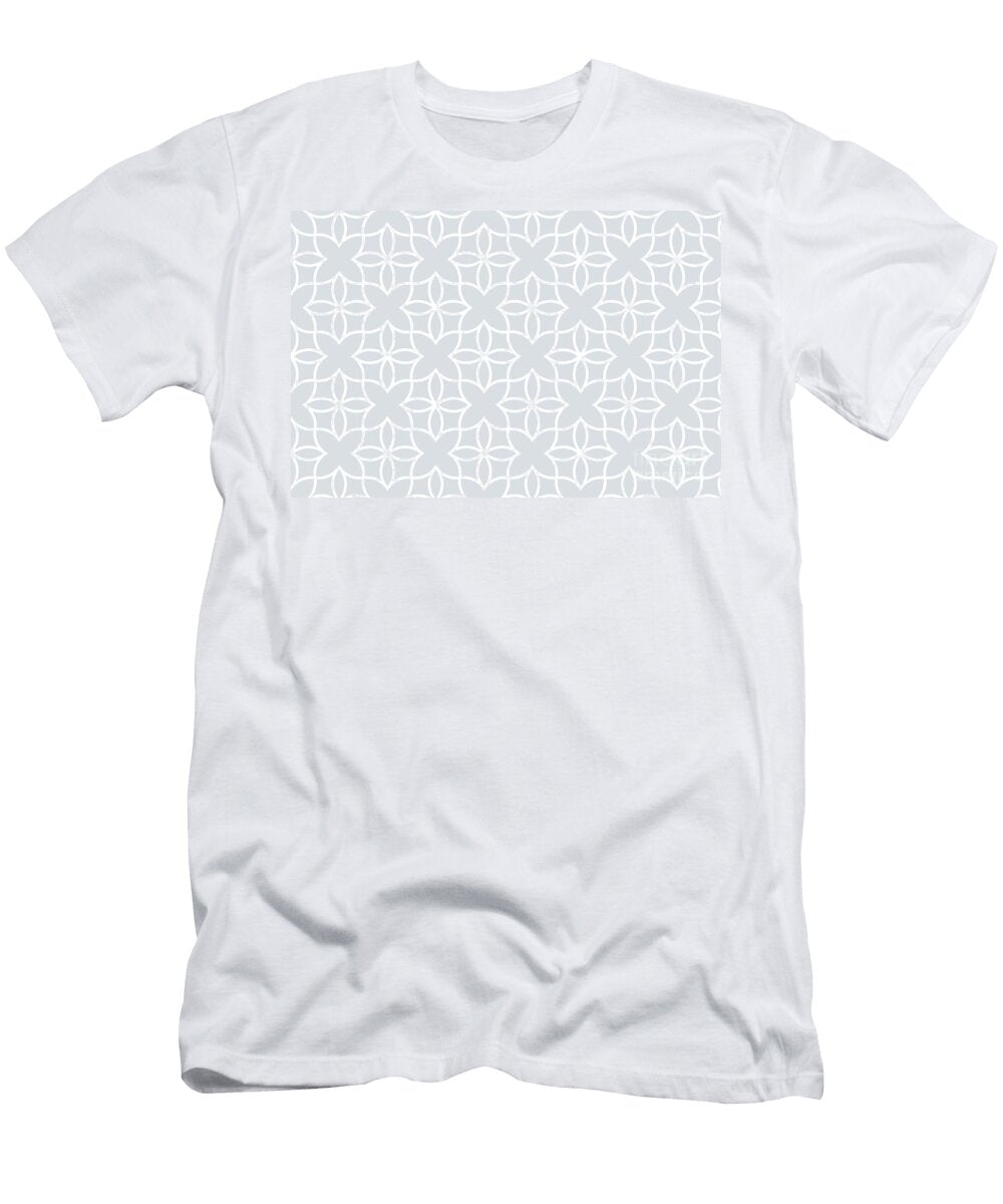 Light Gray and White Minimal Line Art Pattern 4 Petite Pattern Minimal Graphic Designs T-Shirt