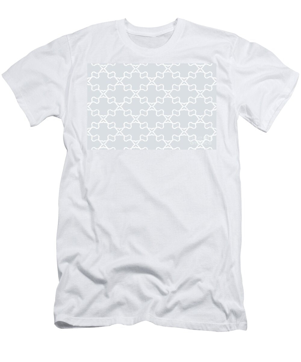 Light Gray and White Ornamental Shape Pattern 3 Petite Pattern Minimal Graphic Designs T-Shirt