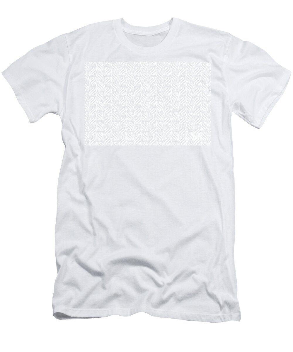 Light Gray and White Wavy Tessellation Pattern Petite Pattern Minimal Graphic Designs T-Shirt
