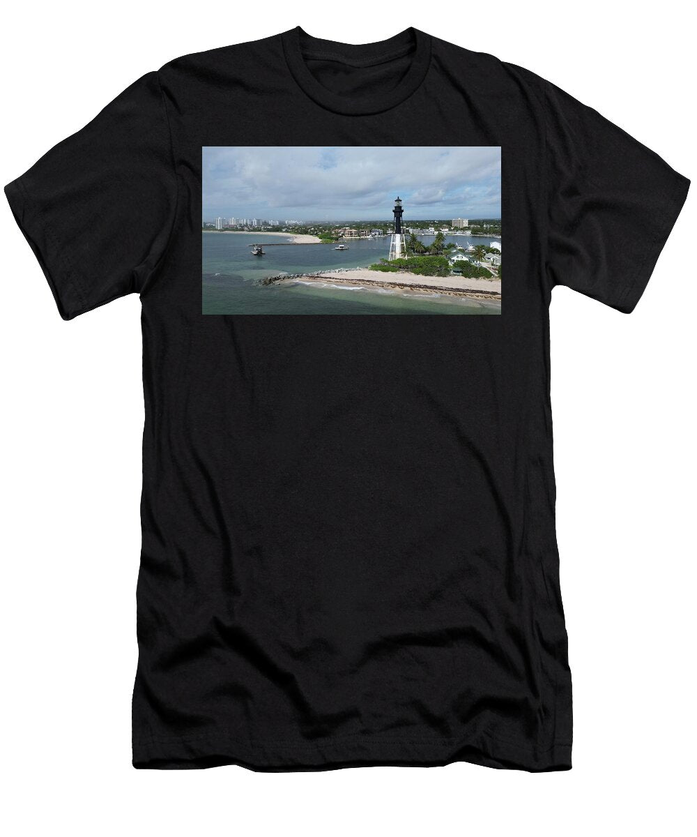 Lighthouse By the Shore Drone Overwatch Solutions T-Shirt