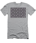 Lilac and Black Modern Stripe Cube Tile Pattern Petite Pattern Minimal Graphic Designs T-Shirt