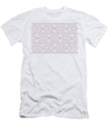 Lilac and White Stripe Diamond Shape Pattern Petite Pattern Minimal Graphic Designs T-Shirt