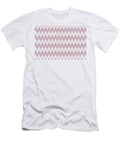Lilac and White Striped Chevron Ripple Pattern Petite Pattern Minimal Graphic Designs T-Shirt