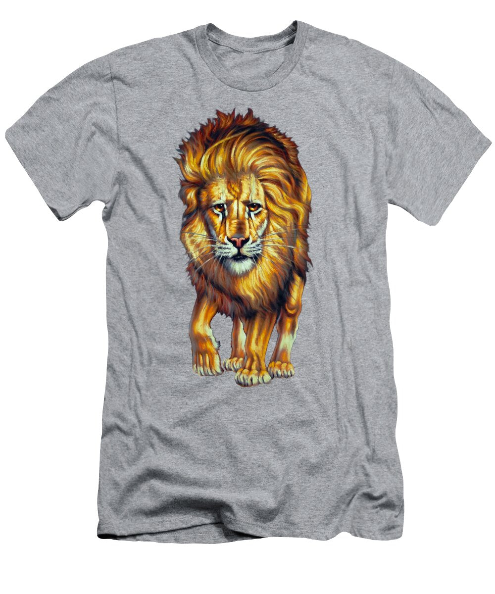 Lion Oil on Black Velvet By Artist Jorge Torrones Jorge Terrones T-Shirt