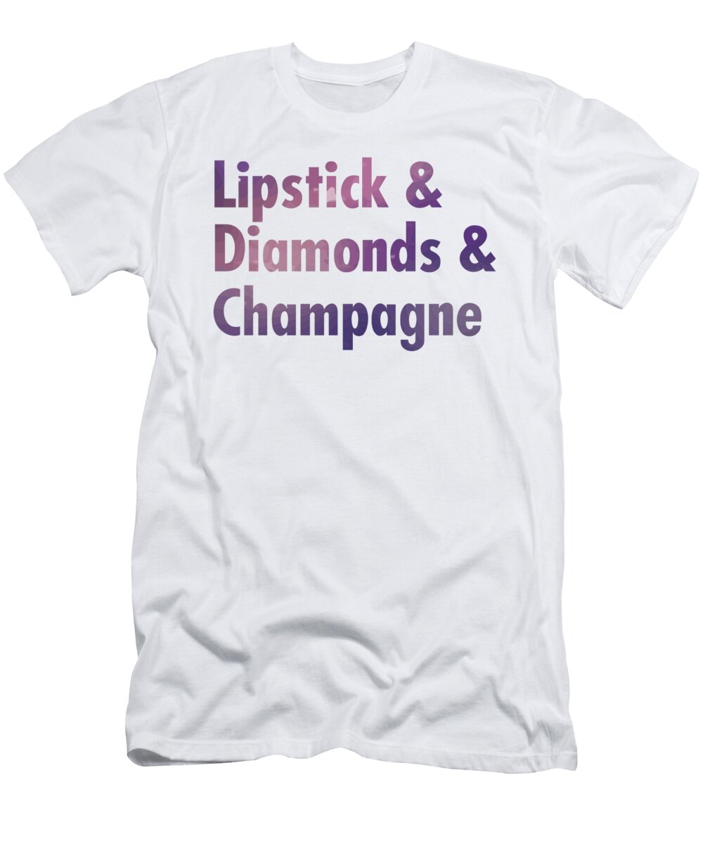 Lipstick Diamonds Champagne Jacob Zelazny T-Shirt