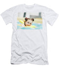 Little Girl Swimming with a Yellow Noodle in a Pool Michal Bednarek T-Shirt