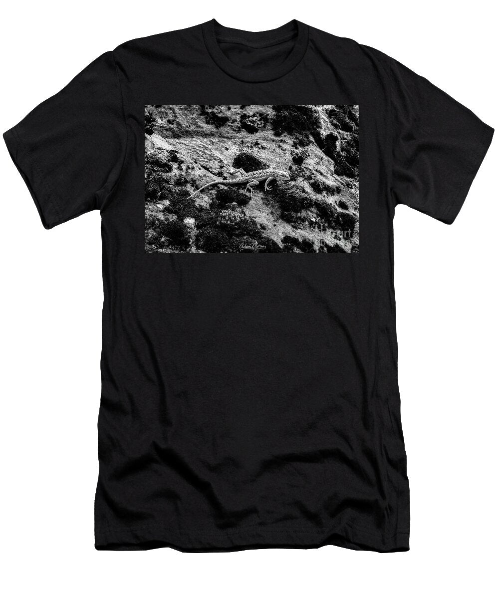 Lizard Glance Black and White Adam Morsa T-Shirt