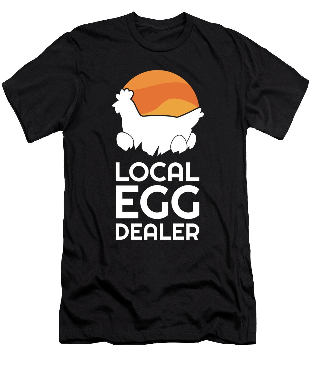 Local Egg Dealer Chicken Eggs Moon T-Shirt