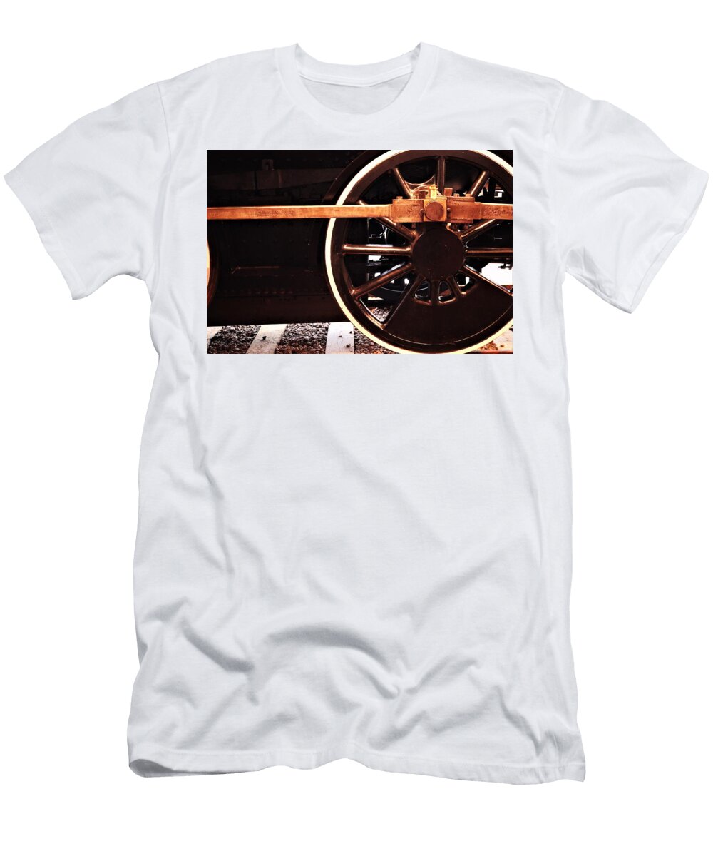 Locomotive Engine Wheel Christopher James T-Shirt