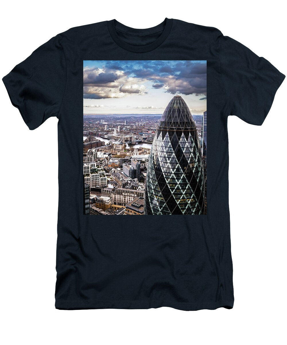 London Skyline with the Gherkin Bud James T-Shirt