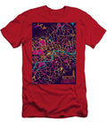 London Synthwave Map Vibrant Urban Tapestry in England Dnt Prints T-Shirt