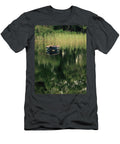 Lonely Boat in Reed Lined Pond LA Veta Kirby T-Shirt