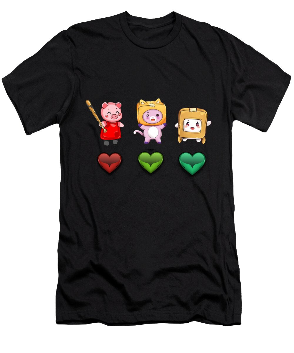 Love Funny Man Cartoon Lankybox Toys Cute Gifts My Dress Up Darling Shop T-Shirt