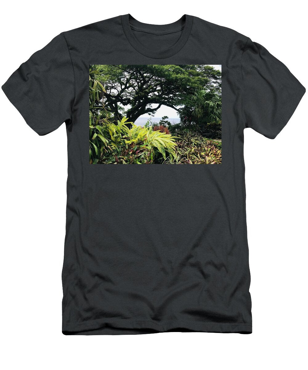 Lush Tropical Garden with Ocean View LA Veta Kirby T-Shirt