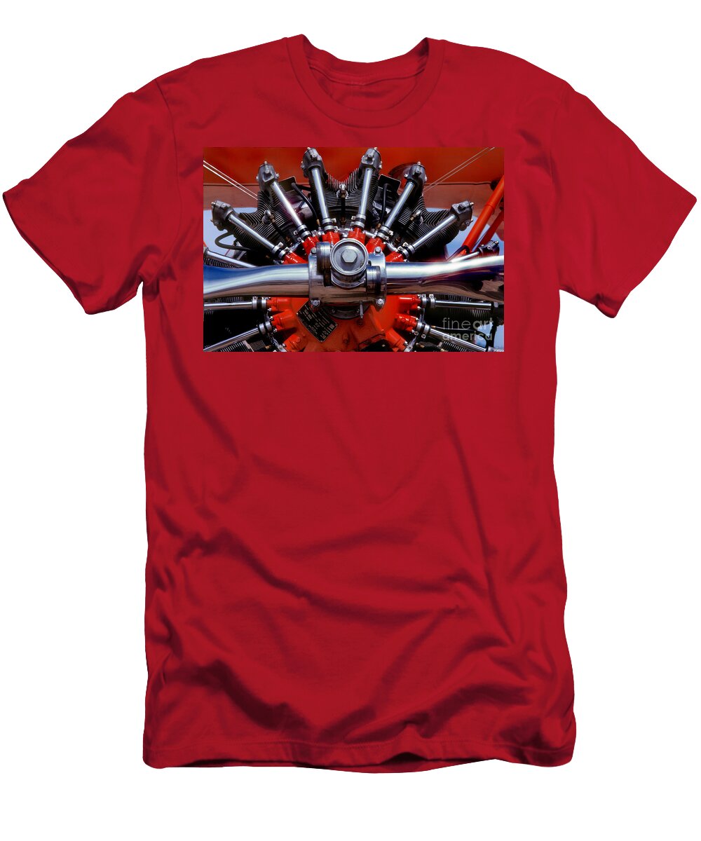 Lycoming Radial Piston Engine Head on Wernher Krutein T-Shirt