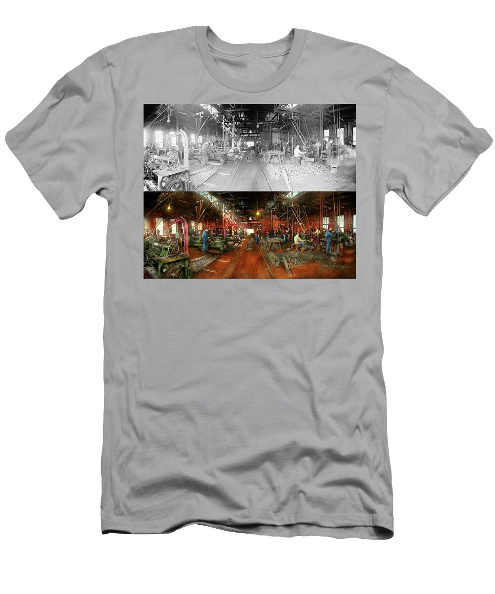 Machinist Pumping Out Parts 1905 Side By Side Mike Savad T-Shirt
