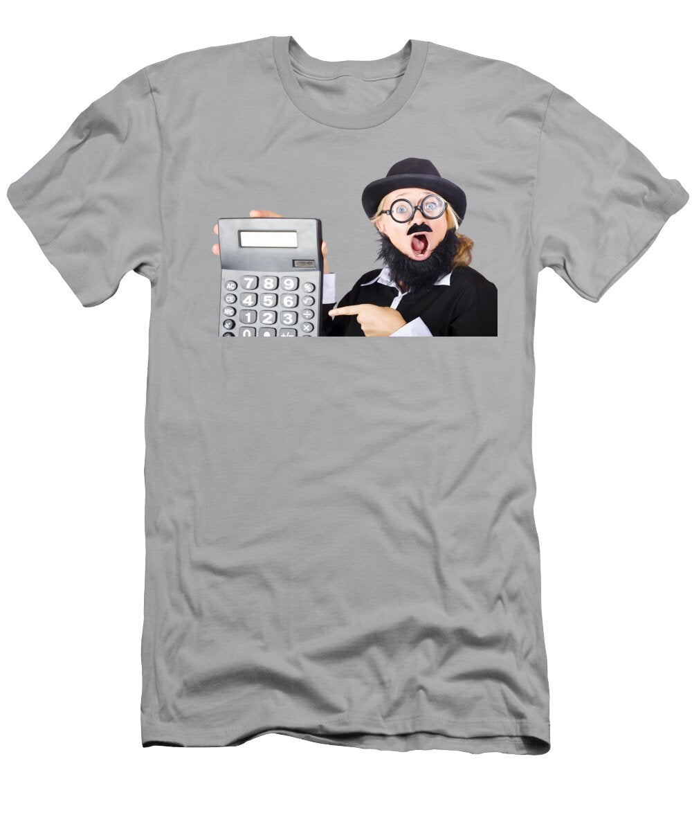 Mad Female Accountant with Calculator Jorgo Photography T-Shirt
