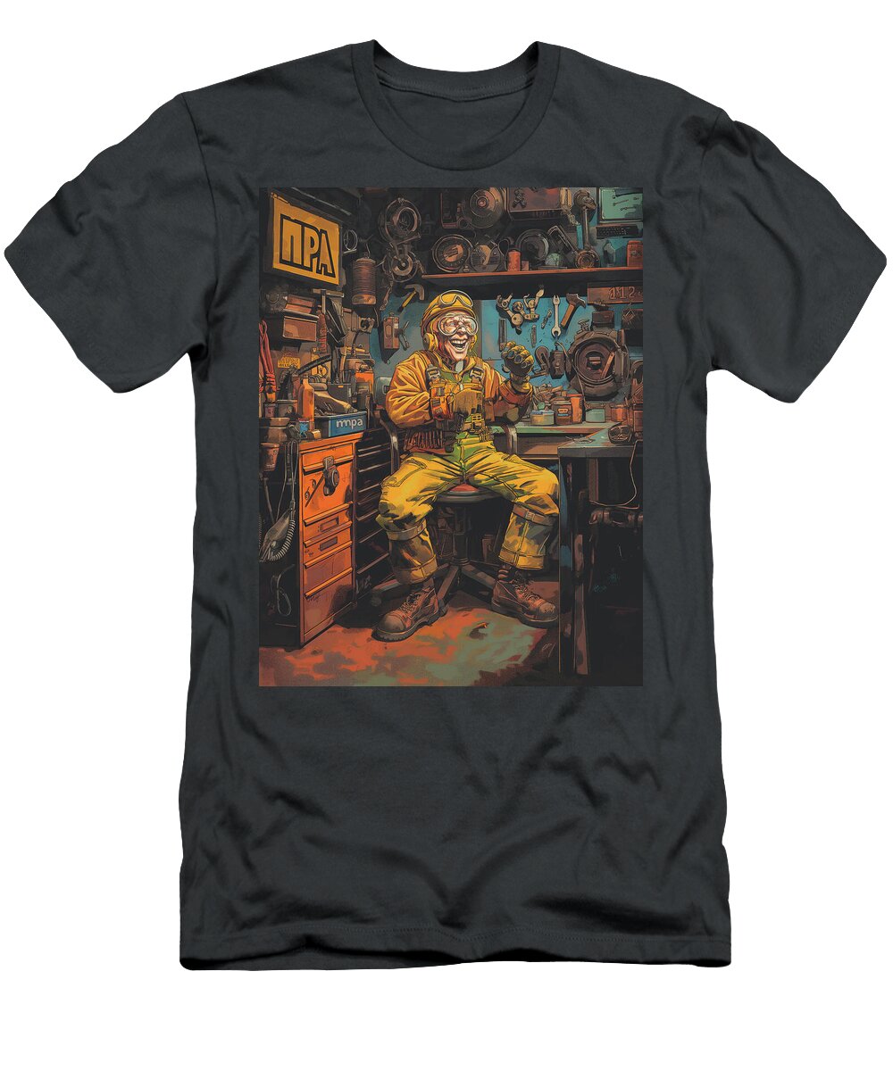 Mad Mechanic and Tools Comic Book Cover 70 Mad Paperairplanes T-Shirt