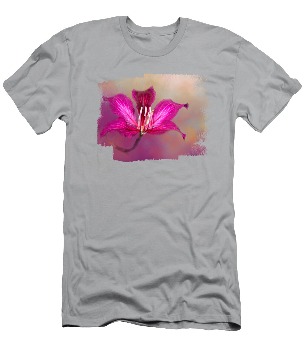 Magenta Hong Kong Orchid Elisabeth Lucas T-Shirt