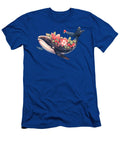 Magnificent Whale with Fruits and Flowers Licensed Ai Art T-Shirt