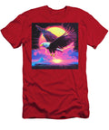 Majestic Eagle Soars in Vibrant Neon Sunset Carolie Crist T-Shirt