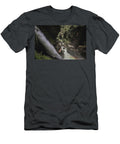 Majestic Waterfall and Rocky Landscape Melissa Leavins T-Shirt