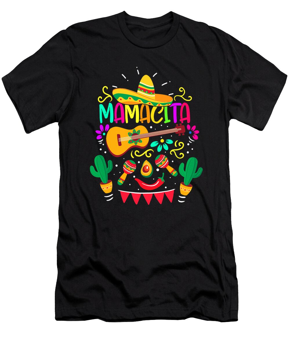Mamacita Taco Cinco De Mayo Nacho Mexican Fiesta Cactus Gift Dhbubble T-Shirt