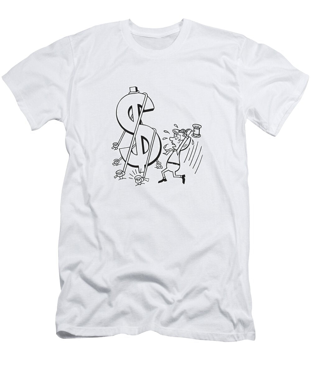 Man About to Break a Dollar Sign Csa Images T-Shirt