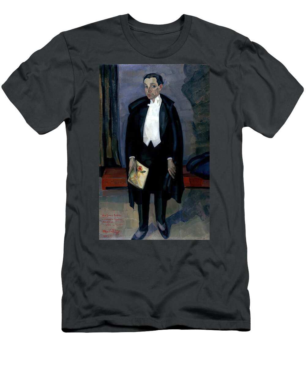 Man in Formal Attire Holding Booko Arquitecto Jos Pacheco 1925 Mario Eloy T-Shirt
