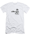 Man in Front of and Pointing to House Csa Images T-Shirt