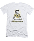 Man Laying Down Welcome Mat Csa Images T-Shirt