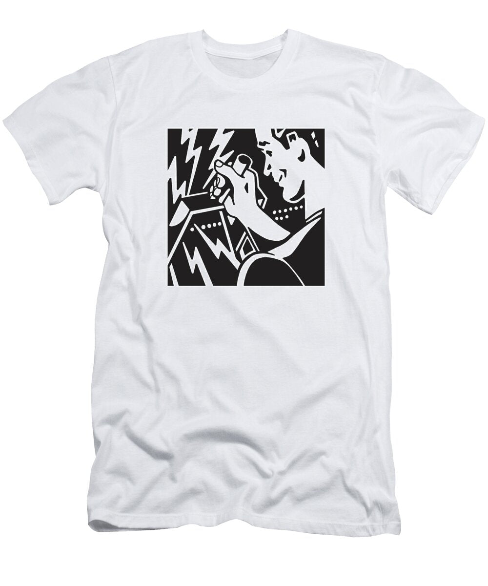 Man Pulling a Large Lever Csa Images T-Shirt