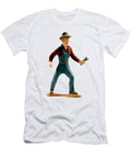Man Wearing Overalls and Holding Wrench Csa Images T-Shirt
