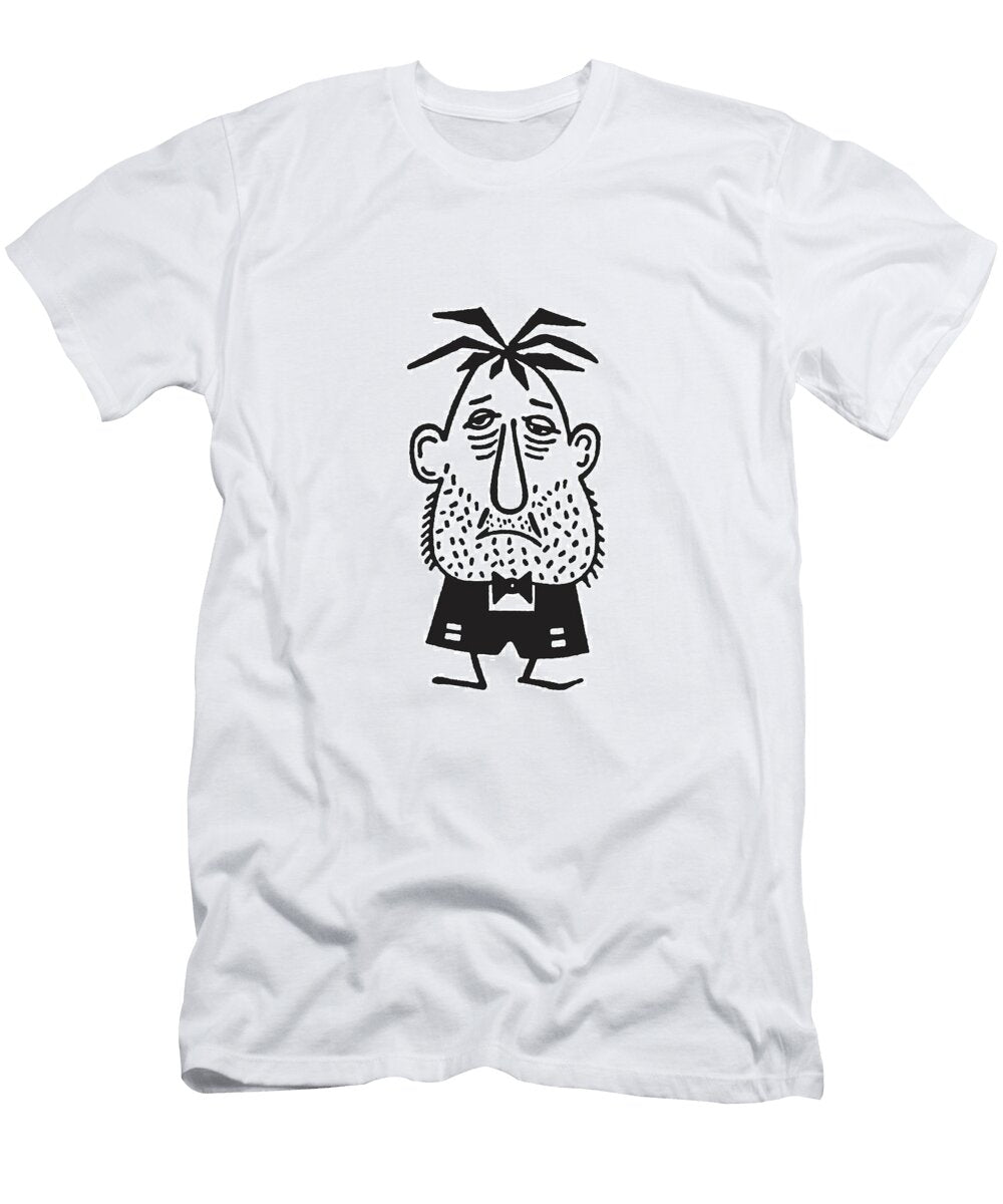 Man with Stubble Beard in Tuxedo Csa Images T-Shirt