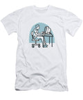Man Working on Computer At Desk Csa Images T-Shirt