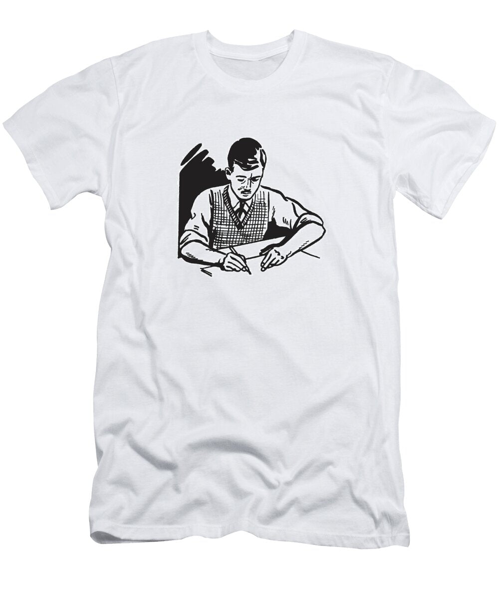 Man Writing Csa Images T-Shirt