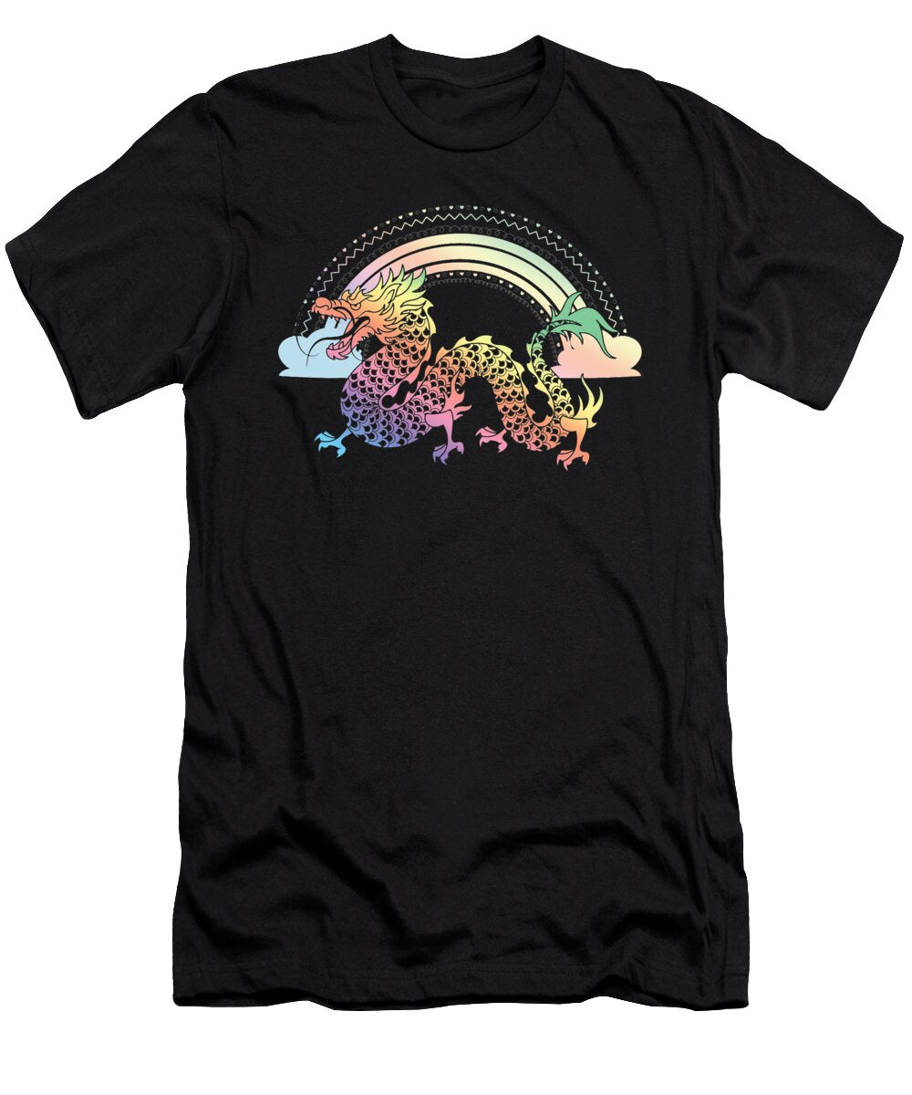 Manga Aesthetic Rainbow Chinese Dragon Vaporwave Pastel Goth Dhbubble T-Shirt