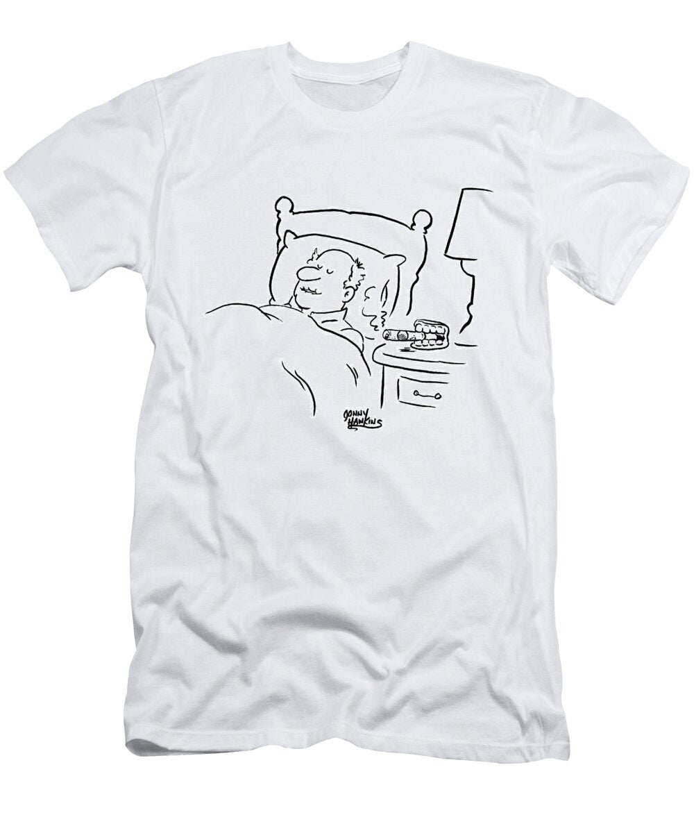 Mans Dentures Hold Cigar Jonny Hawkins T-Shirt