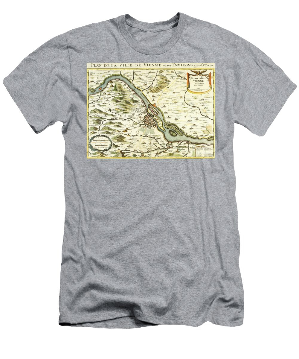 Map of the City of Vienna 1692 Nicolas Sanson Dabbeville T-Shirt