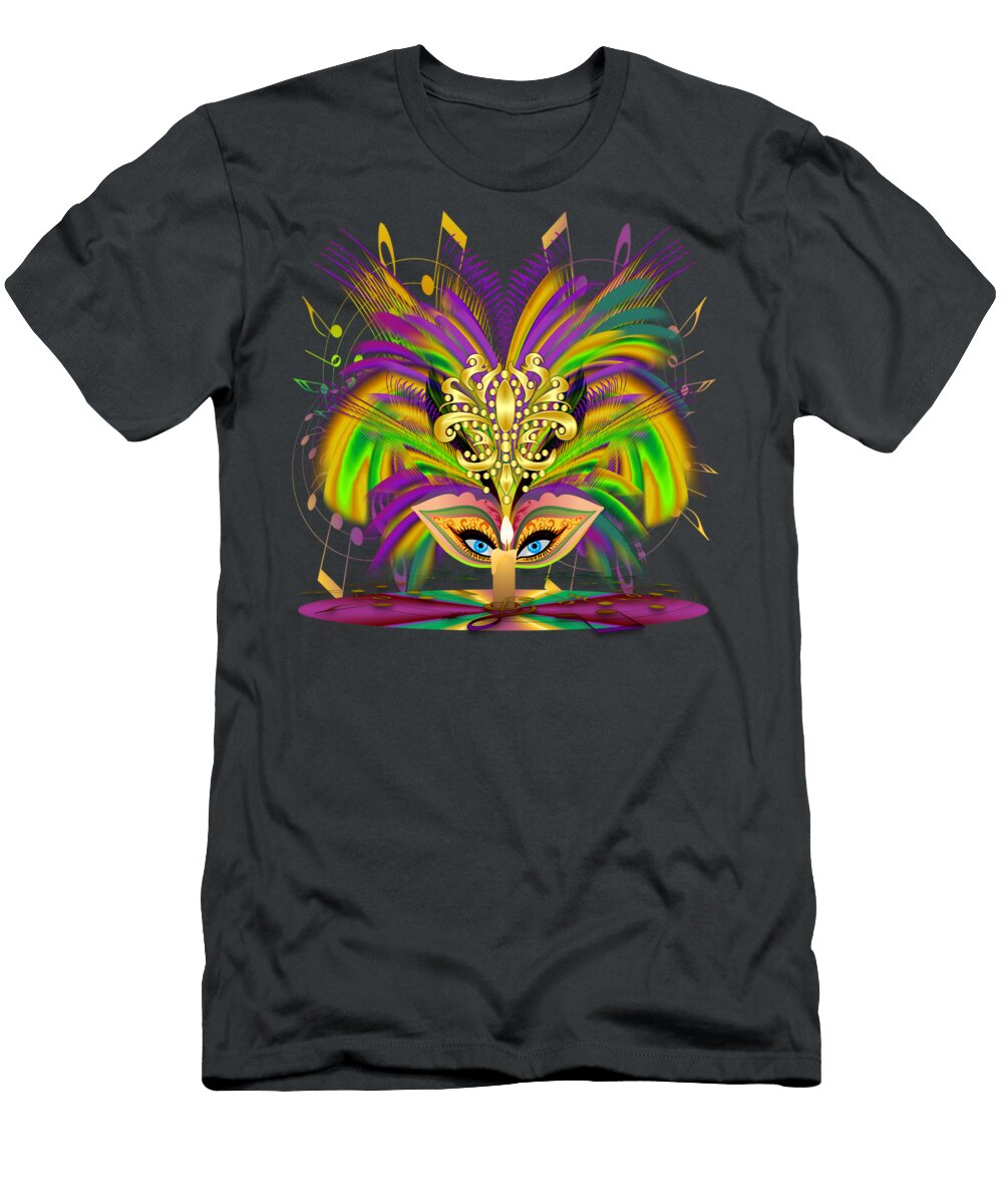 Mardi Gras Queen B Let the Good Times Roll Bill Campitelle T-Shirt