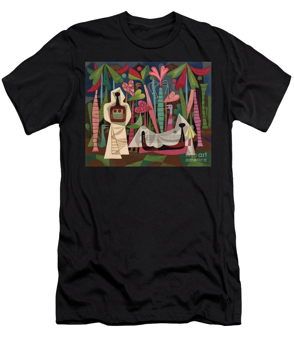 Mario Carreno Figuras En El Palmar Infinite Strokes T-Shirt