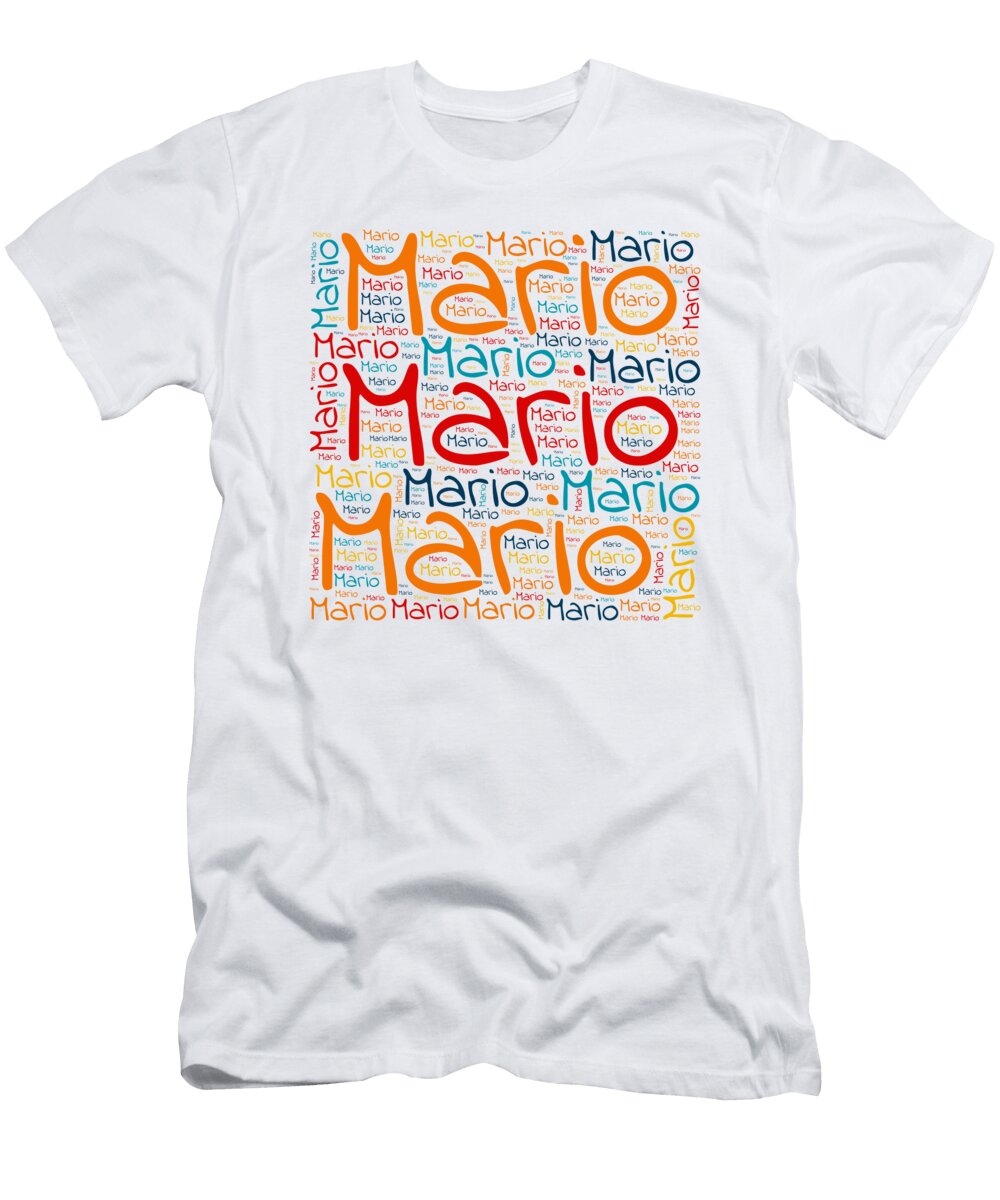 Mario First Name Without Frontiers for Boys Vidddie Publyshd T-Shirt