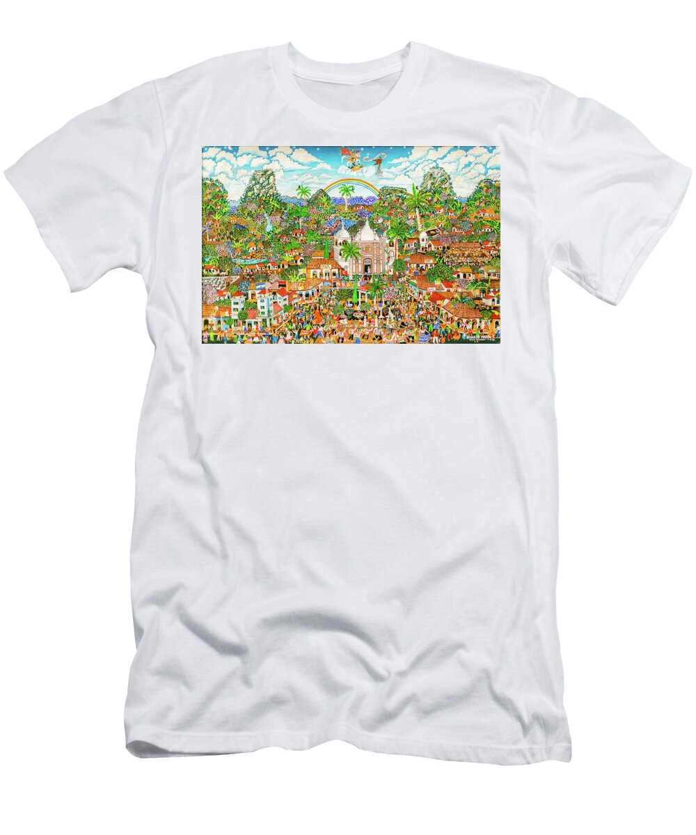 Mario Marin Painting Called Fiestas Patronales De Boaco Marek Poplawski T-Shirt
