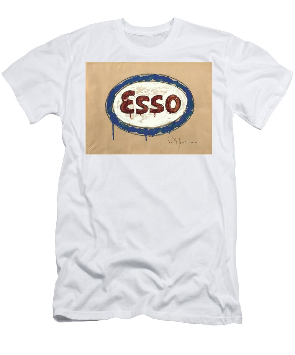 Mario Schifano S Iconic Esso Pop Art Masterpiece Mario Schifano T-Shirt